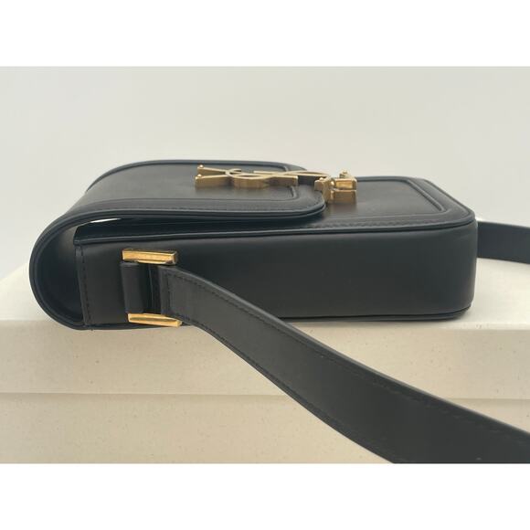 $2100 SAINT LAURENT YSL BLACK MINI UNISEX LEATHER PHONE BAG AUTHENTIC! - Picture 8 of 16